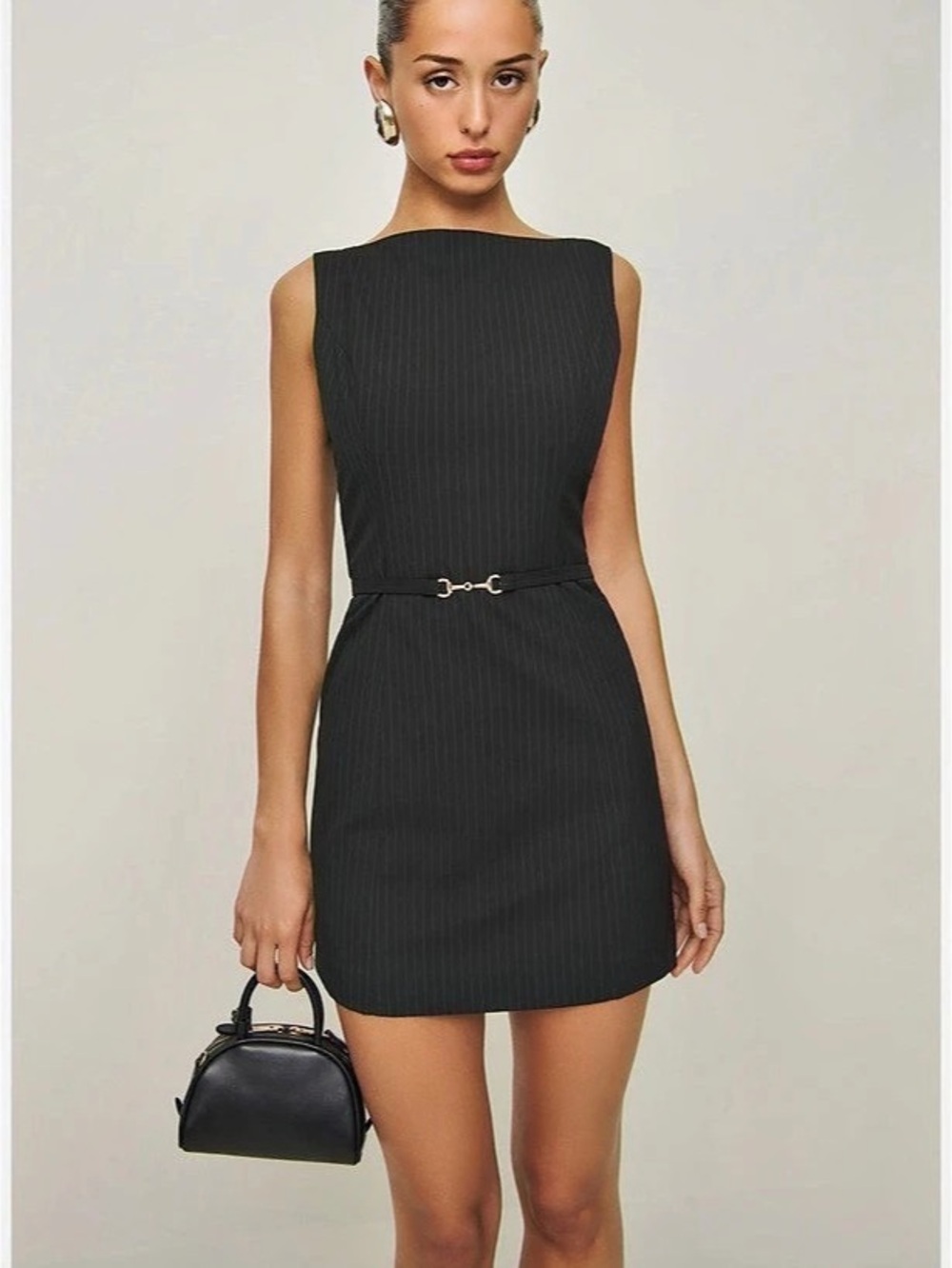 Reformation Taya Dress Black Mini Dress
